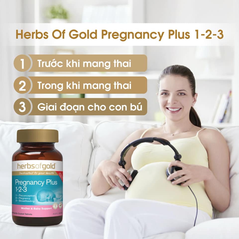 Herbs of Gold Pregnancy Plus 1-2-3 dinh dưỡng hoàn hảo cho mẹ và bé