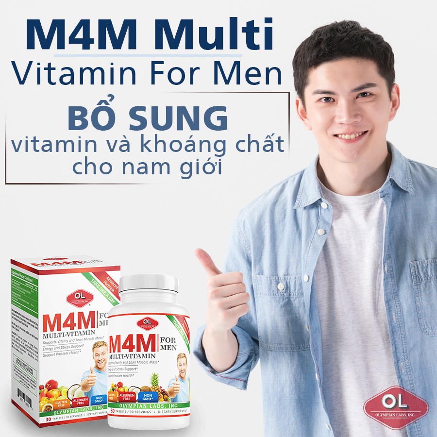 M4M Multi-Vitamin For Men  tăng cường sức khỏe cho phái mạnh